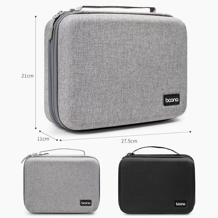 Baona BN-F029 Estuche rígido de EVA para organizador electrónico, bolsa de viaje de doble capa para dispositivos electrónicos.