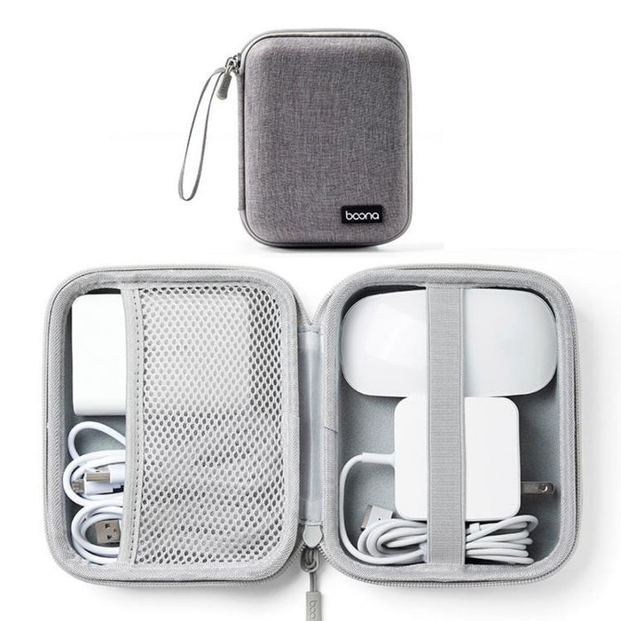Baona BN-F015 Estuche rígido de EVA para adaptador de corriente, a prueba de golpes, organizador de cables y dispositivos electrónicos para ratón, bolsa de viaje