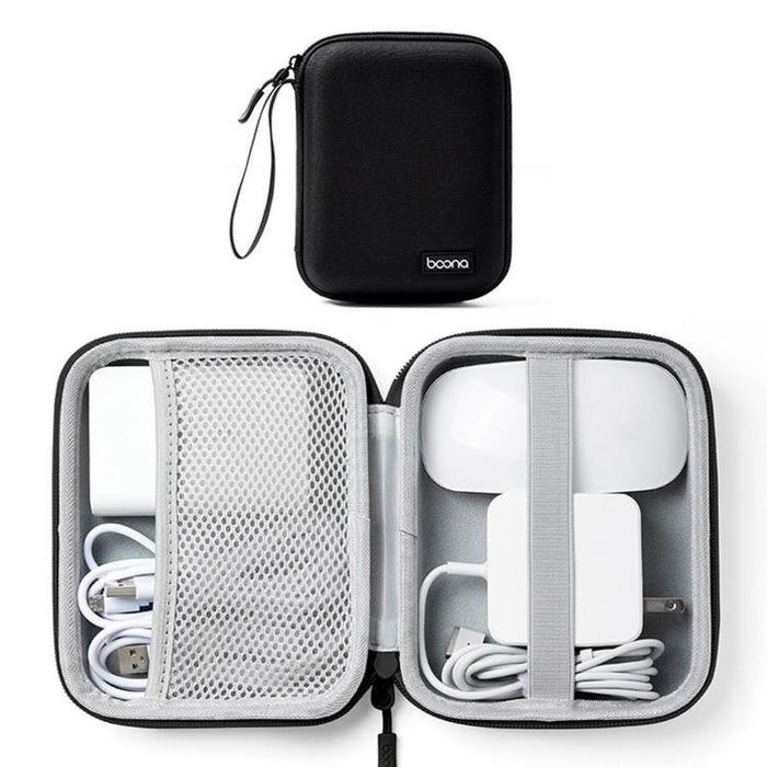 Baona BN-F015 Estuche rígido de EVA para adaptador de corriente, a prueba de golpes, organizador de cables y dispositivos electrónicos para ratón, bolsa de viaje