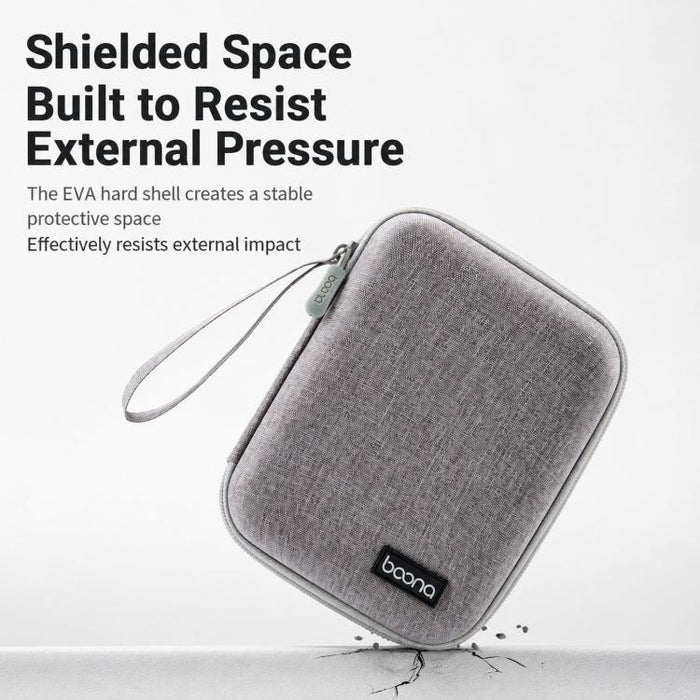 Baona BN-F015 Estuche rígido de EVA para adaptador de corriente, a prueba de golpes, organizador de cables y dispositivos electrónicos para ratón, bolsa de viaje