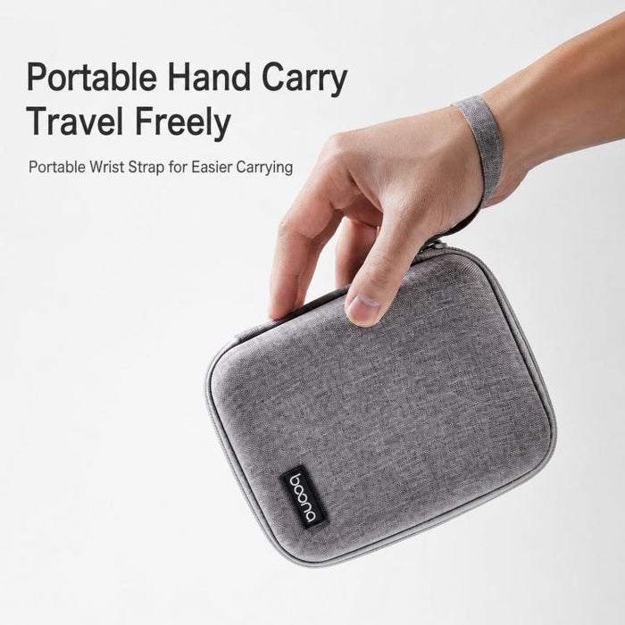 Baona BN-F015 Estuche rígido de EVA para adaptador de corriente, a prueba de golpes, organizador de cables y dispositivos electrónicos para ratón, bolsa de viaje