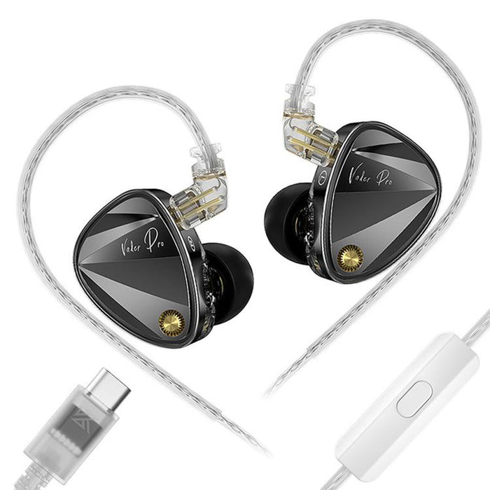 Auriculares intrauditivos con cable KZ Vader Pro Hi-Fi Bass de 6 transductores dinámicos y 1,2 m, HM Curve Standard, HM Curve With Mic, Bass Enhanced Standard, Bass Enhanced With Mic, HM Curve With Mic Type-C, Bass Enhanced With Mic Type-C