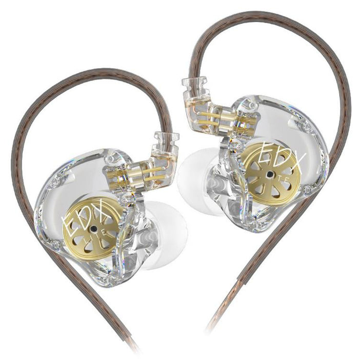 Auriculares con cable KZ-EDX Lite con controlador dinámico de imán interno de 1,2 m, graves profundos, cable desmontable, ideales para música y juegos., Translucent Gray Standard, Translucent Gray With Mic, Transparent Standard, Transparent With Mic   ...