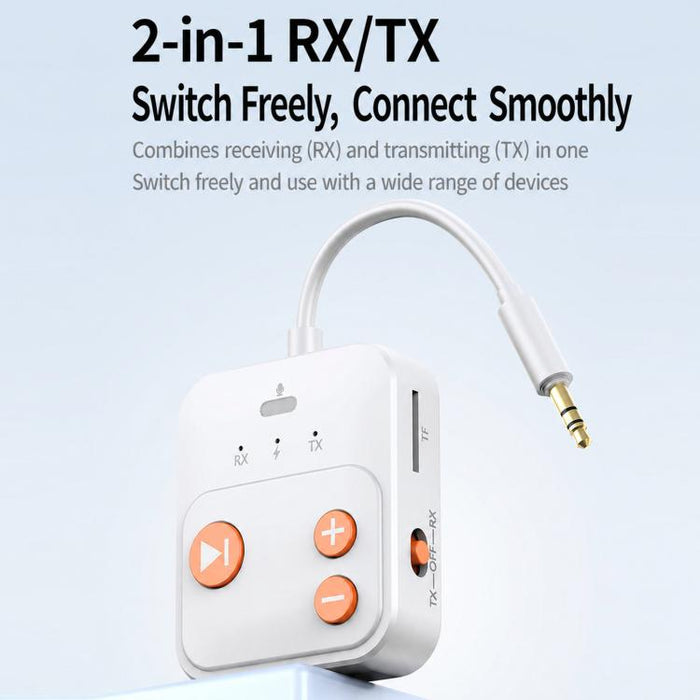 Adaptador de reproductor de música con tarjeta TF, receptor/transmisor Bluetooth 2 en 1, A26
