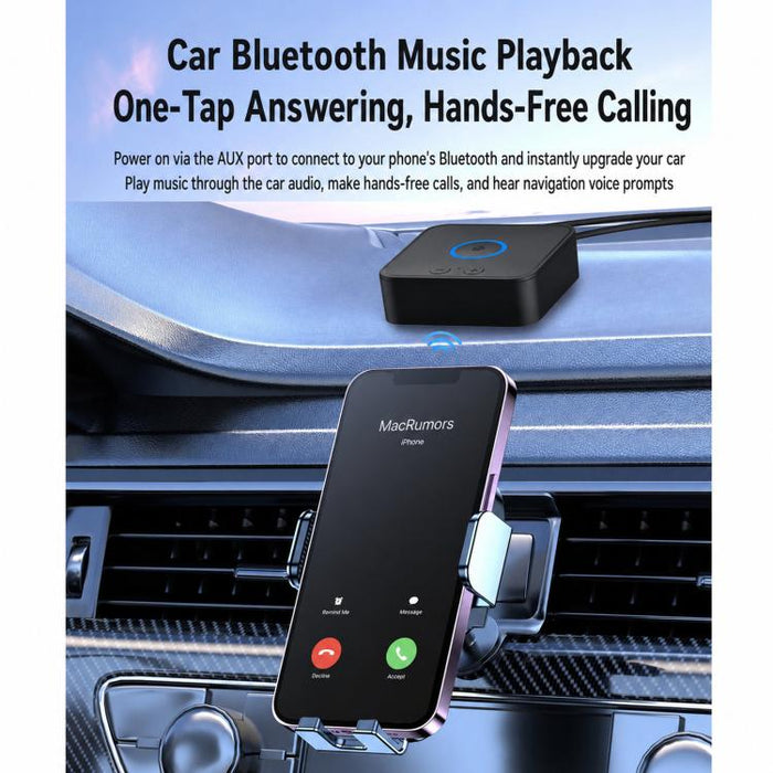 Adaptador de audio Bluetooth 2 en 1 para coche, compatible con teléfonos móviles., B66