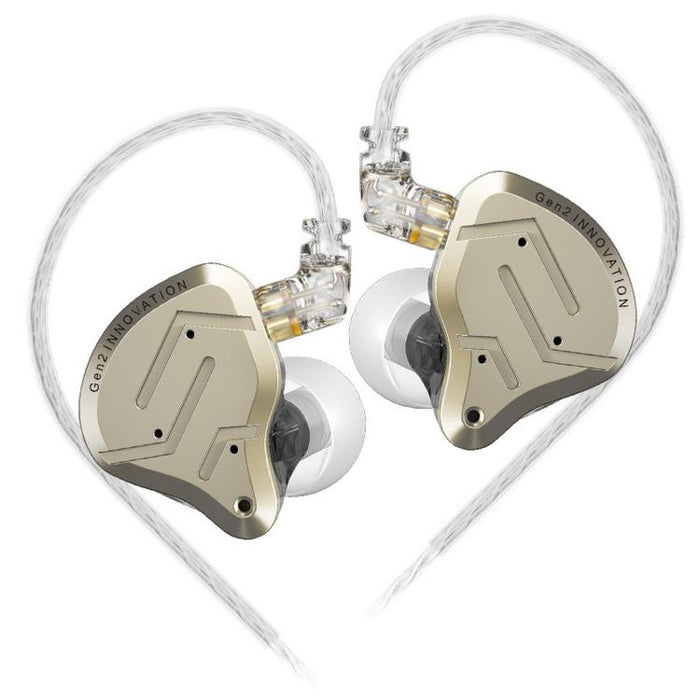 Auriculares intrauditivos con cable KZ-ZSN PRO 2 híbridos dinámicos + armadura balanceada de 1,2 m para voces en el escenario, música, juegos y audio Hi-Fi., Blue Black Standard, Blue Black With Mic, Silver Standard, Silver With Mic, Gold Standard     ...