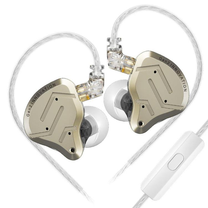Auriculares intrauditivos con cable KZ-ZSN PRO 2 híbridos dinámicos + armadura balanceada de 1,2 m para voces en el escenario, música, juegos y audio Hi-Fi., Blue Black Standard, Blue Black With Mic, Silver Standard, Silver With Mic, Gold Standard     ...