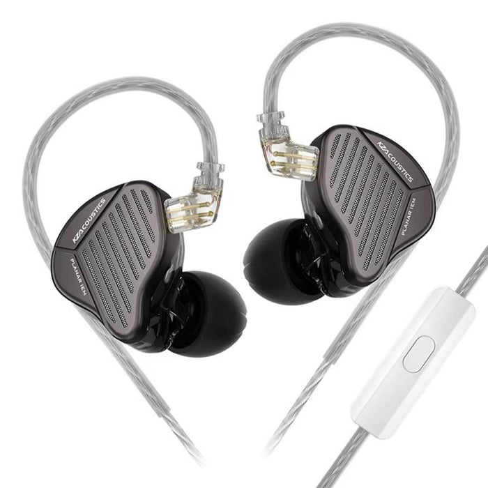Auriculares con cable magnéticos planares KZ-PR1 de 1,2 m con controlador planar de 13,2 mm y sonido Hi-Fi de alta resolución., Standard, With Mic