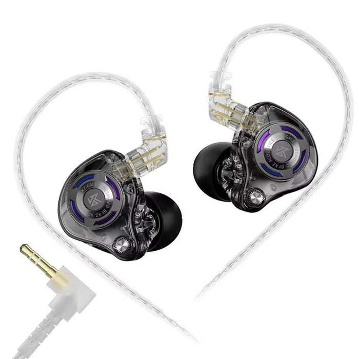 Auriculares para juegos con cable KZ-Gale HiFi de 1,2 m, Black Standard 3.5mm, Black With Mic 3.5mm, White Standard 3.5mm, White With Mic 3.5mm, Black M2 Cable Sound Card Type-C, White M2 Cable Sound Card Type-C