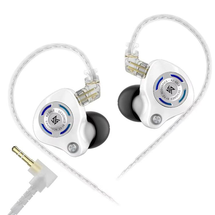 Auriculares para juegos con cable KZ-Gale HiFi de 1,2 m, Black Standard 3.5mm, Black With Mic 3.5mm, White Standard 3.5mm, White With Mic 3.5mm, Black M2 Cable Sound Card Type-C, White M2 Cable Sound Card Type-C