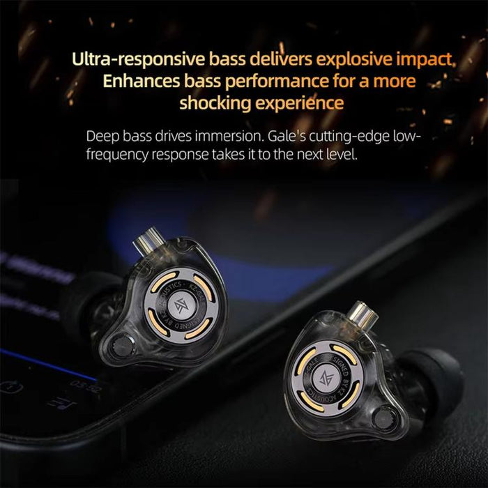 Auriculares para juegos con cable KZ-Gale HiFi de 1,2 m, Black Standard 3.5mm, Black With Mic 3.5mm, White Standard 3.5mm, White With Mic 3.5mm, Black M2 Cable Sound Card Type-C, White M2 Cable Sound Card Type-C