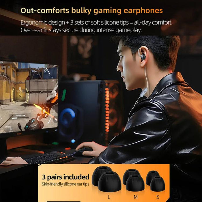 Auriculares para juegos con cable KZ-Gale HiFi de 1,2 m, Black Standard 3.5mm, Black With Mic 3.5mm, White Standard 3.5mm, White With Mic 3.5mm, Black M2 Cable Sound Card Type-C, White M2 Cable Sound Card Type-C