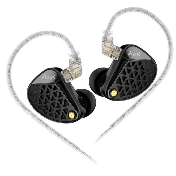 Auriculares con cable KZ-AM16 con controladores dedicados de baja frecuencia, ideales para música, juegos y audio Hi-Fi. Cable de 1,2 m., Balanced Standard 3.5mm, Balanced With Mic 3.5mm, Bass Enhanced Standard 3.5mm, Bass Enhanced With Mic 3.5mm      ...