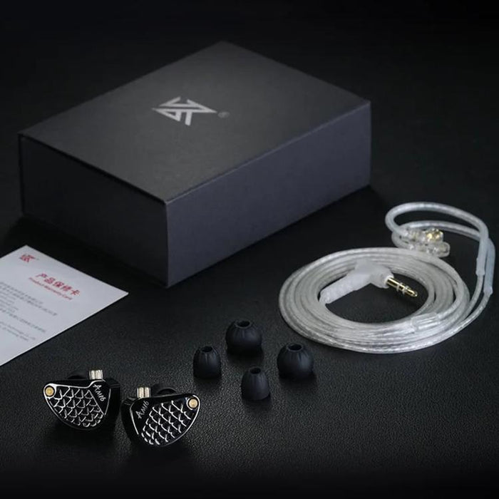 Auriculares con cable KZ-AM16 con controladores dedicados de baja frecuencia, ideales para música, juegos y audio Hi-Fi. Cable de 1,2 m., Balanced Standard 3.5mm, Balanced With Mic 3.5mm, Bass Enhanced Standard 3.5mm, Bass Enhanced With Mic 3.5mm      ...