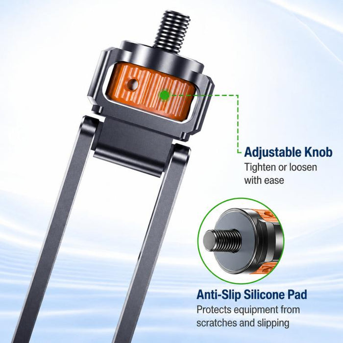 Soporte para trípode de teléfono con tornillo de 1/4 de pulgada para cámaras, monitores y aros de luz., Magnetic Mount, Tension Phone Clamp, 17mm Ball Joint Base Only