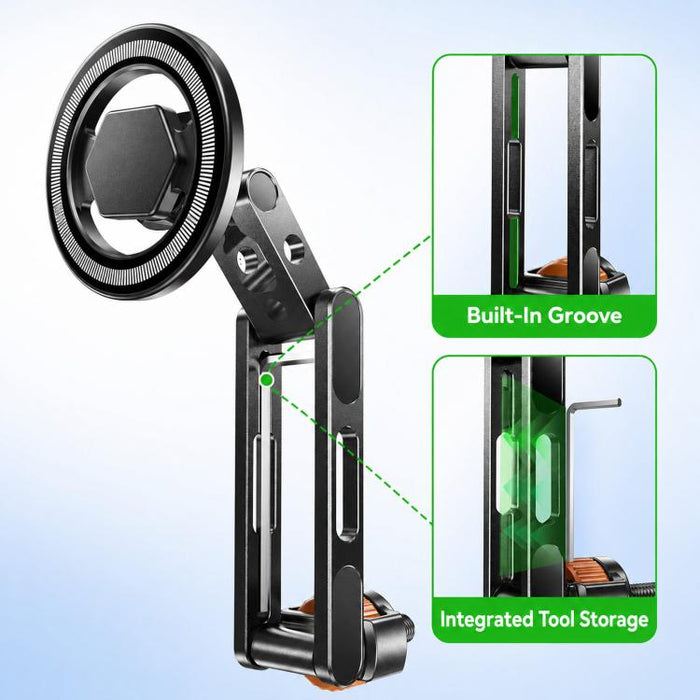 Soporte para trípode de teléfono con tornillo de 1/4 de pulgada para cámaras, monitores y aros de luz., Magnetic Mount, Tension Phone Clamp, 17mm Ball Joint Base Only
