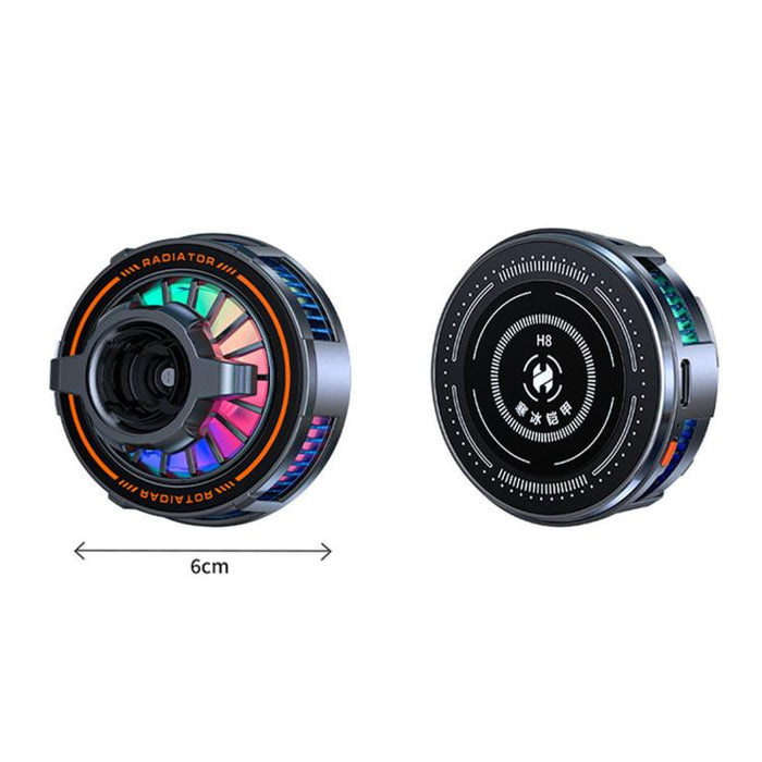 Ventilador de refrigeración magnético para teléfono con rótula de 17 mm y 3 velocidades para semiconductores., H8A Cooler Only, with Air Vent Clip C50, with Telescopic Suction Mount C12, with Desktop Live Stand A124, with Floor Tripod KP002            ...