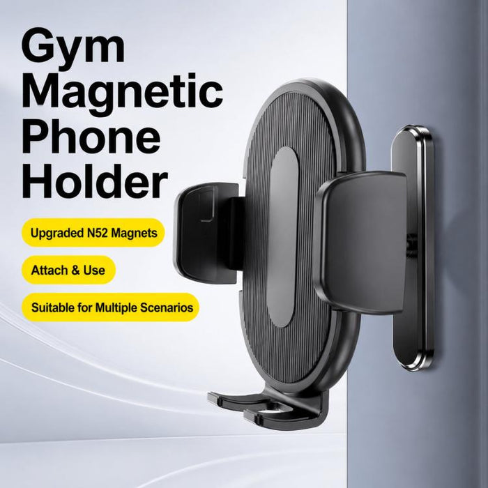 Soporte magnético para teléfono de gimnasio con clip y rotación de 360 grados., C20C-CZ17