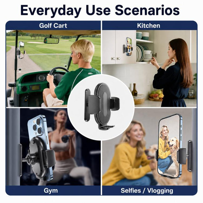 Soporte magnético para teléfono de gimnasio con clip y rotación de 360 grados., C20C-CZ17