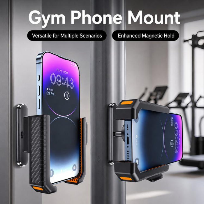Soporte magnético para teléfono de gimnasio con clip y rotación de 360 grados., C20C-J6