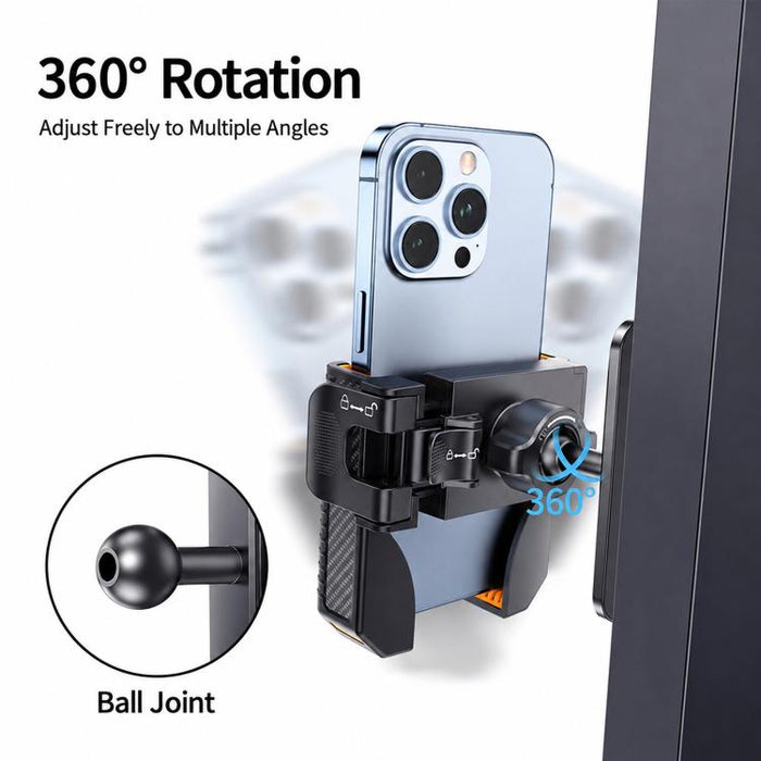 Soporte magnético para teléfono de gimnasio con clip y rotación de 360 grados., C20C-J6