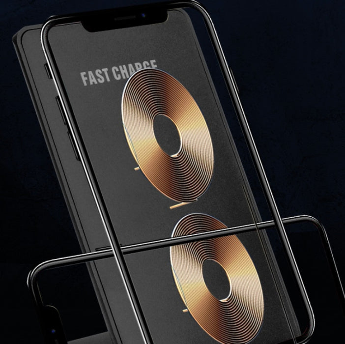 Soporte de escritorio del soporte de carga de la carga rápida elegante del cargador inalámbrico vertical del teléfono móvil R2 10W