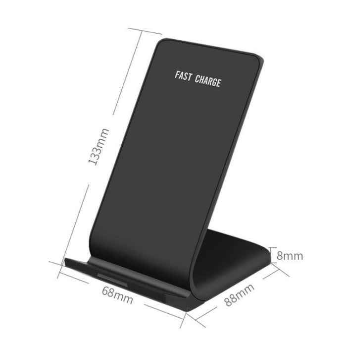 Soporte de escritorio del soporte de carga de la carga rápida elegante del cargador inalámbrico vertical del teléfono móvil R2 10W