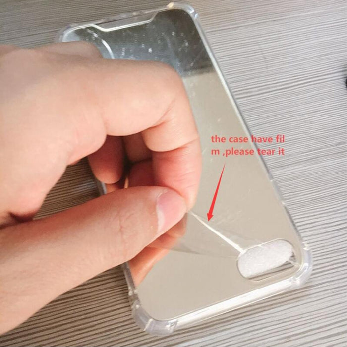 Estuche de TPU acrílico con espejo chapado de lujo para iPhone 8 Plus y 7 Plus
