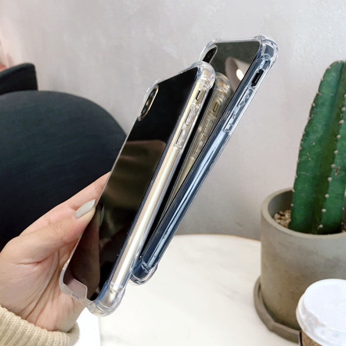 Para iPhone XR Estuche de TPU de acrílico con espejo de lujo