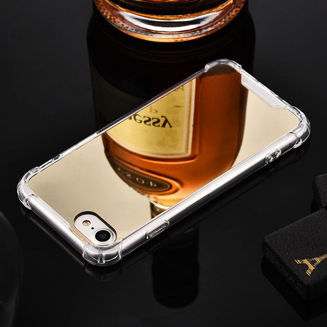 Para iPhone XR Estuche de TPU de acrílico con espejo de lujo