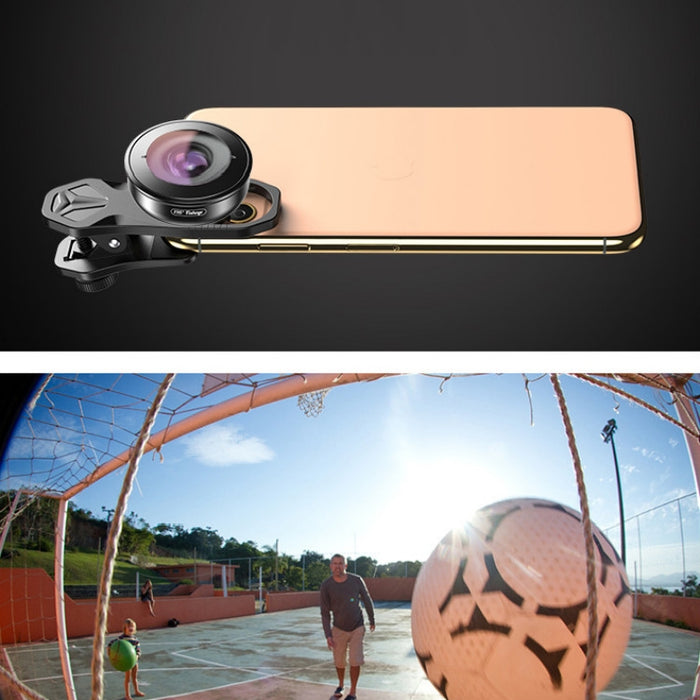 APEXEL APL-HB195 195 grados ojo de pez profesional HD lente universal externa para teléfono móvil