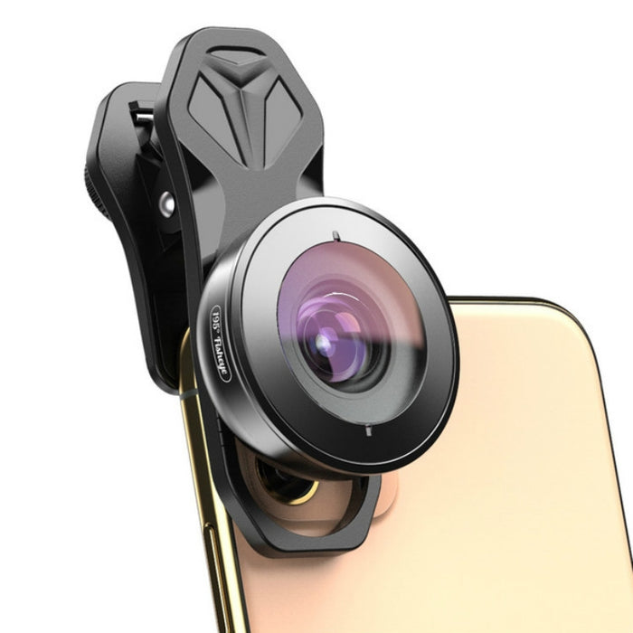 APEXEL APL-HB195 195 grados ojo de pez profesional HD lente universal externa para teléfono móvil