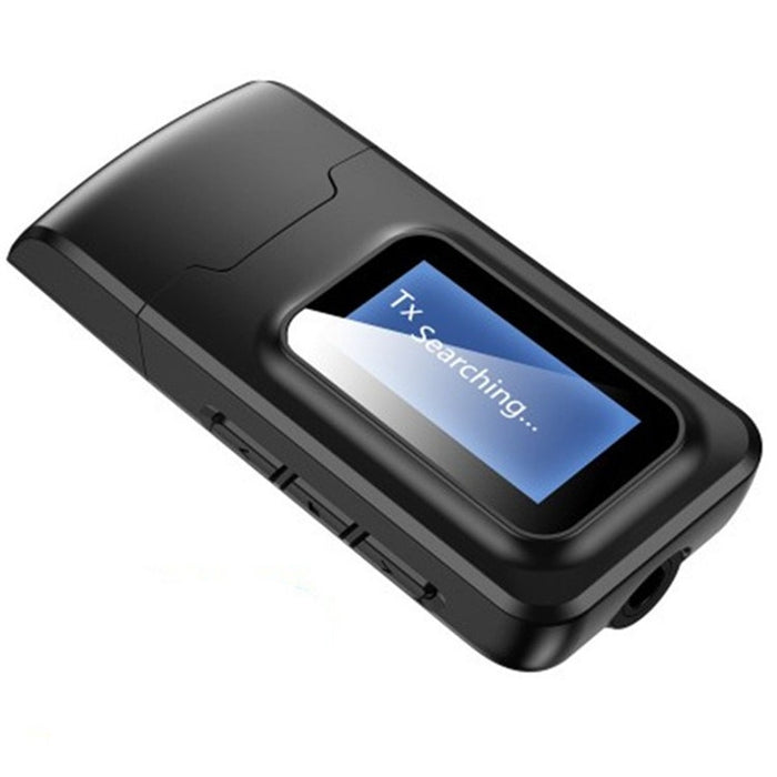 Adaptador 2 en 1 Bluetooth 5.0 Receptor de transmisor de audio inalámbrico sin unidad USB con pantalla LCD