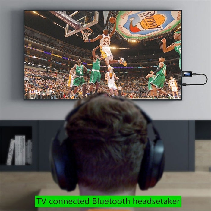 Adaptador 2 en 1 Bluetooth 5.0 Receptor de transmisor de audio inalámbrico sin unidad USB con pantalla LCD