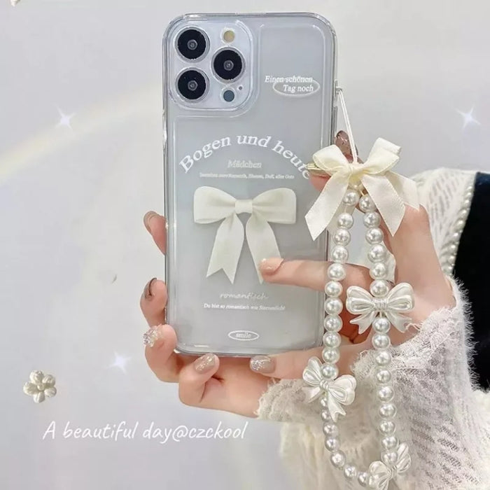 Pulsera de perlas de mariposa Cadena para teléfono móvil