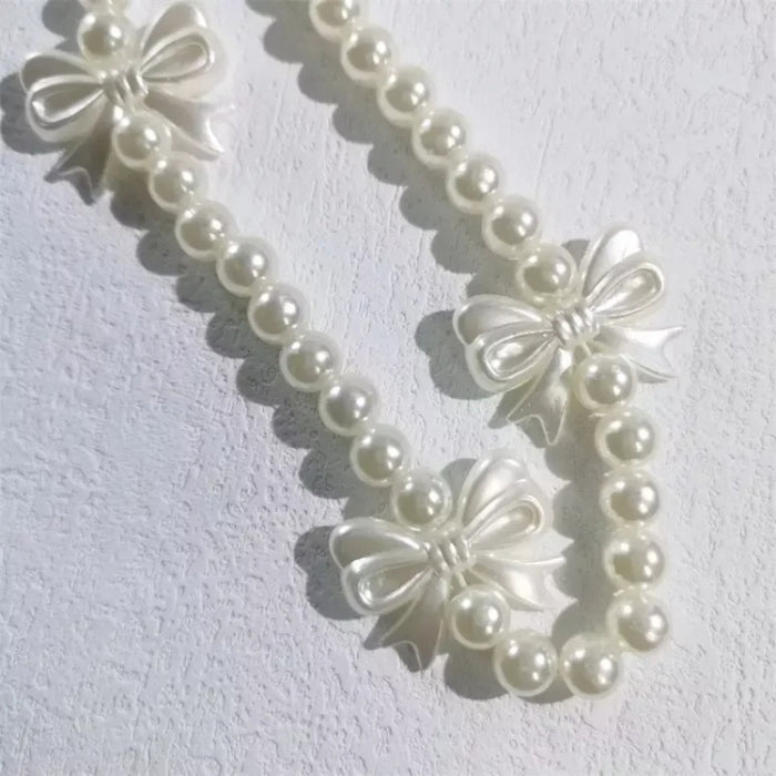 Pulsera de perlas de mariposa Cadena para teléfono móvil