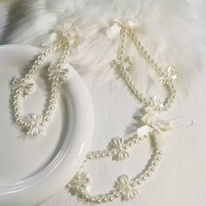 Pulsera de perlas de mariposa Cadena para teléfono móvil