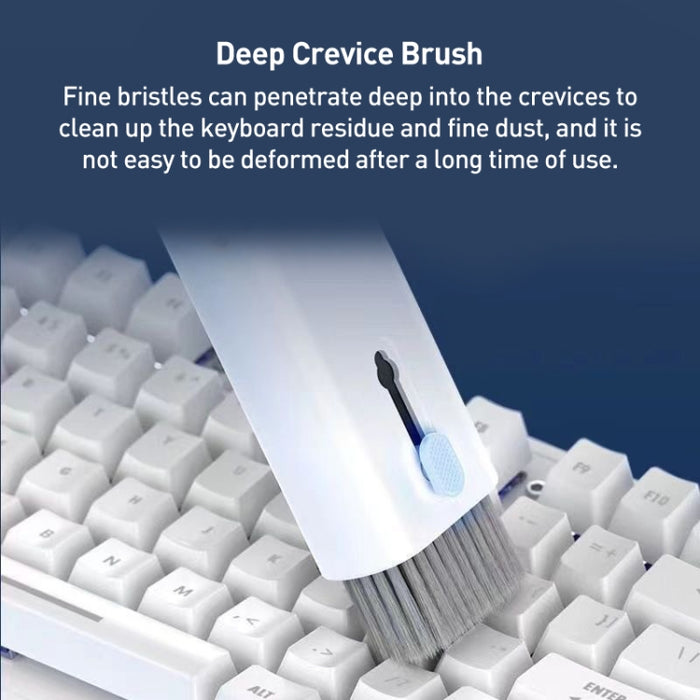 Juego de herramientas de limpieza de teclado de computadora con auriculares Bluetooth 7 en 1