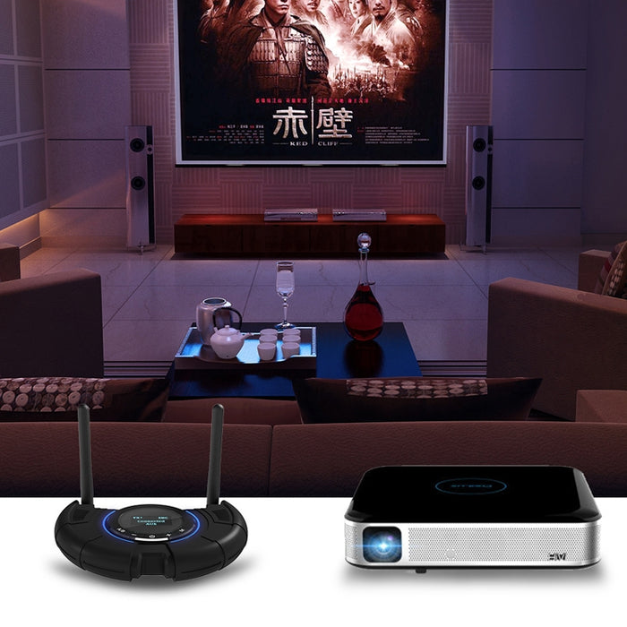 TX800 Fibra óptica Bluetooth 5.0 Transmisor Receptor Adaptador de audio con antenas duales y pantalla OLED