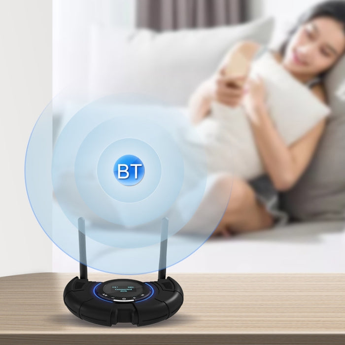 TX800 Fibra óptica Bluetooth 5.0 Transmisor Receptor Adaptador de audio con antenas duales y pantalla OLED
