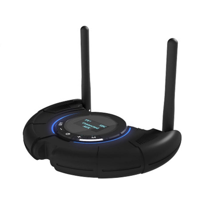TX800 Fibra óptica Bluetooth 5.0 Transmisor Receptor Adaptador de audio con antenas duales y pantalla OLED