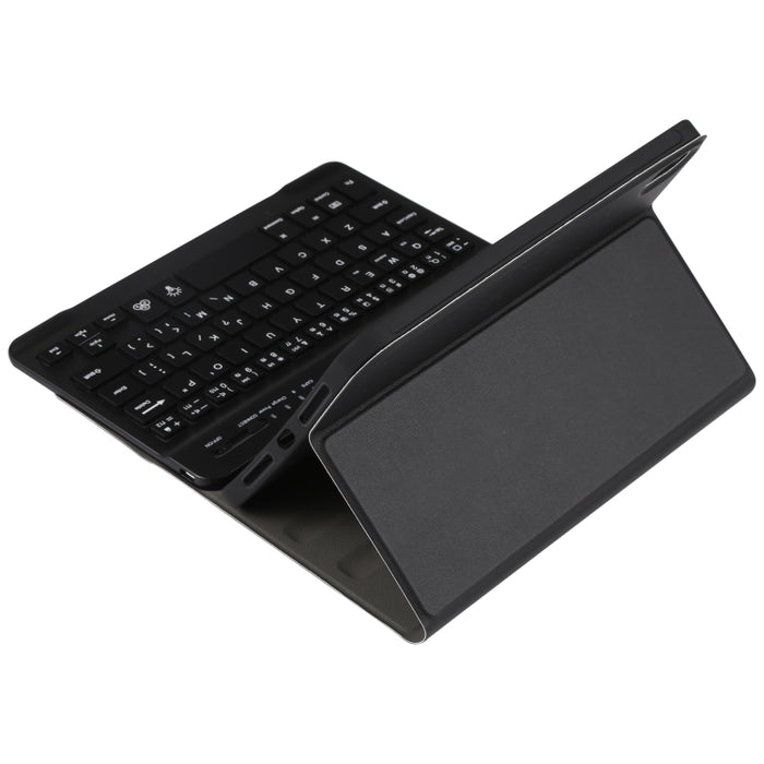 A06S Desmontable Textura de piel de cordero Ultra-delgado TPU Retroiluminación Teclado Bluetooth Funda de cuero para tableta con soporte para iPad mini 6
