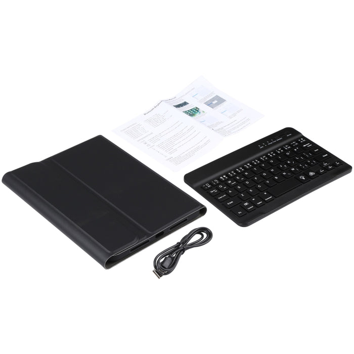 A06S Desmontable Textura de piel de cordero Ultra-delgado TPU Retroiluminación Teclado Bluetooth Funda de cuero para tableta con soporte para iPad mini 6