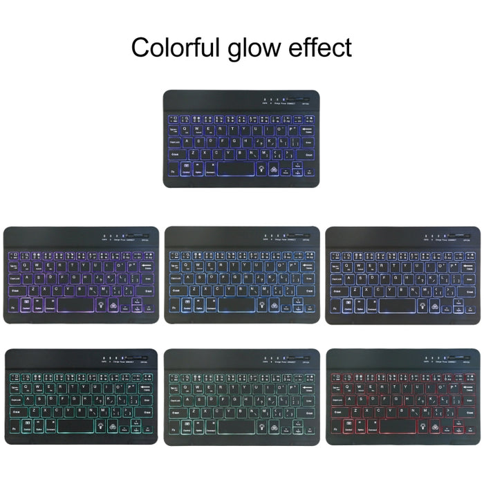 A06S Desmontable Textura de piel de cordero Ultra-delgado TPU Retroiluminación Teclado Bluetooth Funda de cuero para tableta con soporte para iPad mini 6
