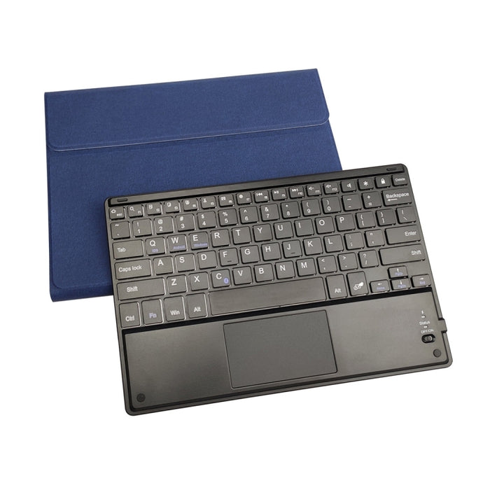 RK109C Teclado Bluetooth de plástico magnético desmontable con panel táctil + funda de tableta TPU con patrón de seda para iPad Air 2020, con ranura para bolígrafo y soporte