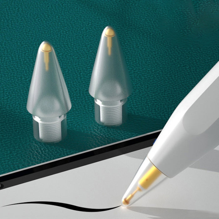 2 PCS 5.0 Crystal Diamond Needle Stylus Pen Tip para Apple Pencil 1/2