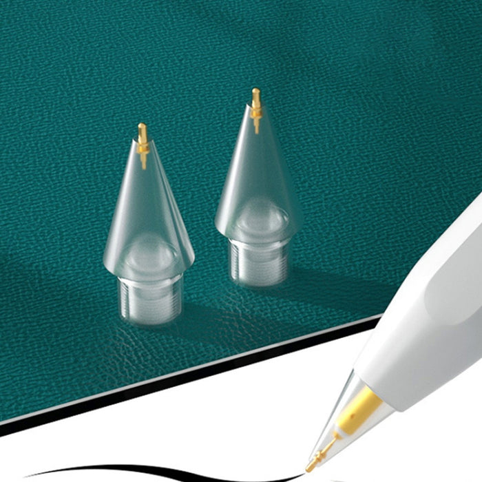 2 PCS 6.0 Crystal Diamond Needle Stylus Pen Tip para Apple Pencil 1/2