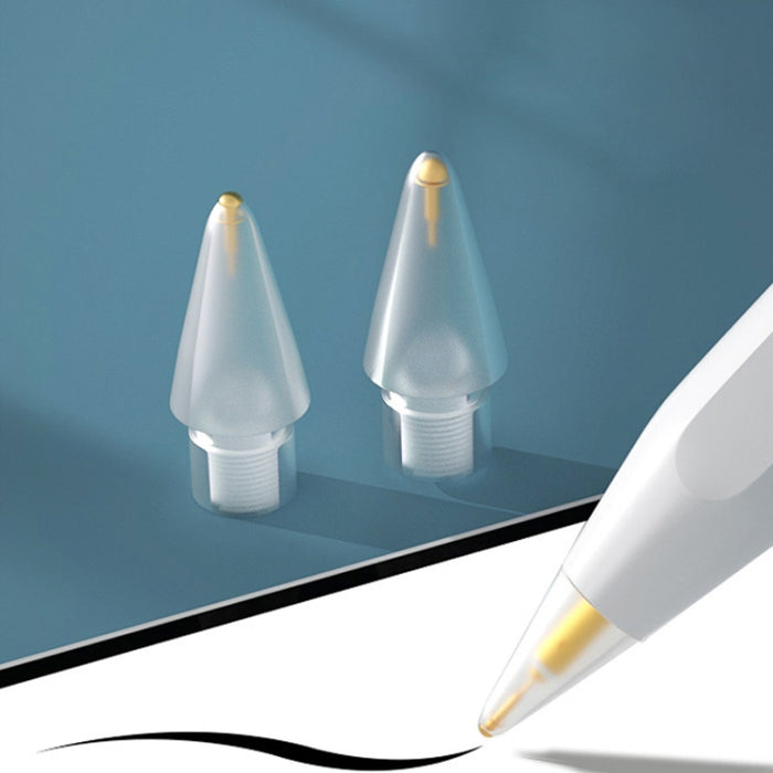 2 en 1 5.0 Crystal Diamond Needle + 7.0 Brass Spring Aguja corta Stylus Pen Tip Set para Apple Pencil 1/2