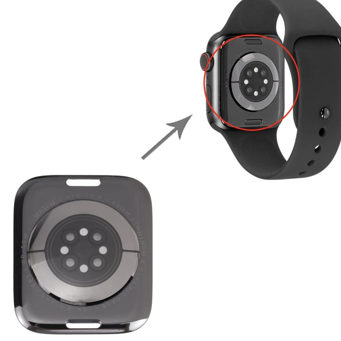 Para Apple Watch Series 7 45MM Versión GPS Cubierta trasera de vidrio con bobina de carga inalámbrica, For Apple Watch Series 7 45MM GPS Version