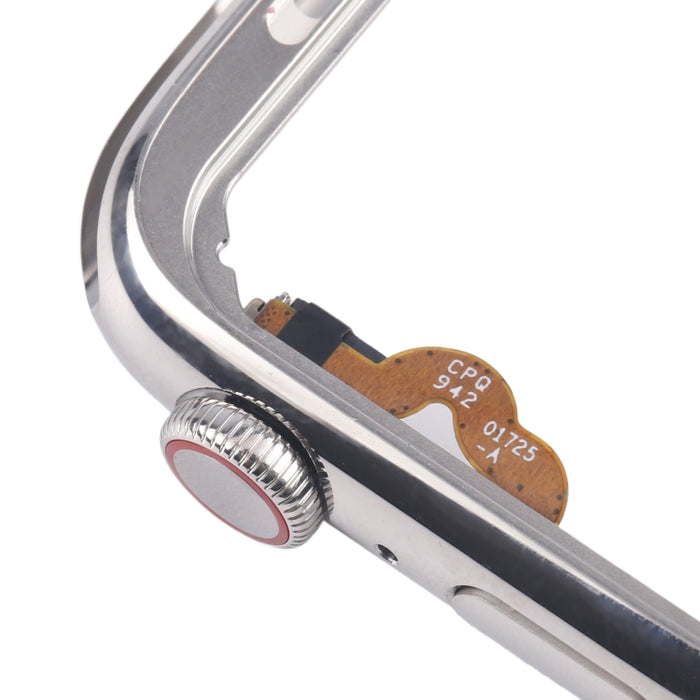 Para Apple Watch Series 5 44 mm LTE Marco central de acero inoxidable Placa de bisel con eje giratorio de corona Cable flexible, For Apple Watch Series 5 44mm LTE(Stainless Steel)